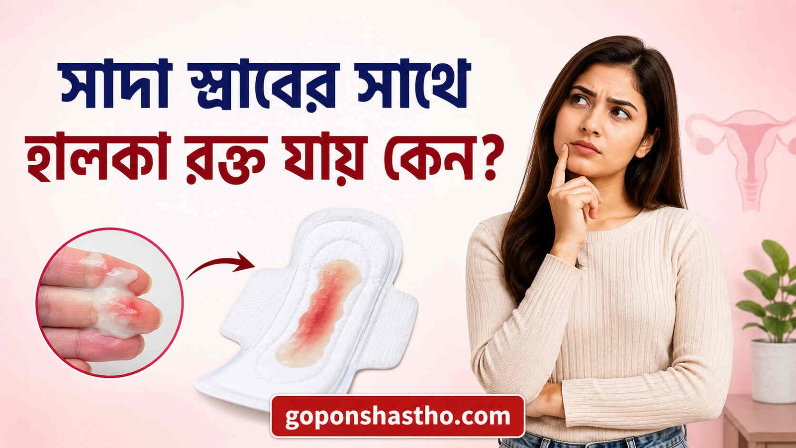 সাদা স্রাবের সাথে হালকা রক্ত যায় কেন?