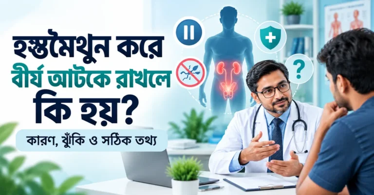 হস্তমৈথুন করে বীর্য আটকে রাখলে কি হয়