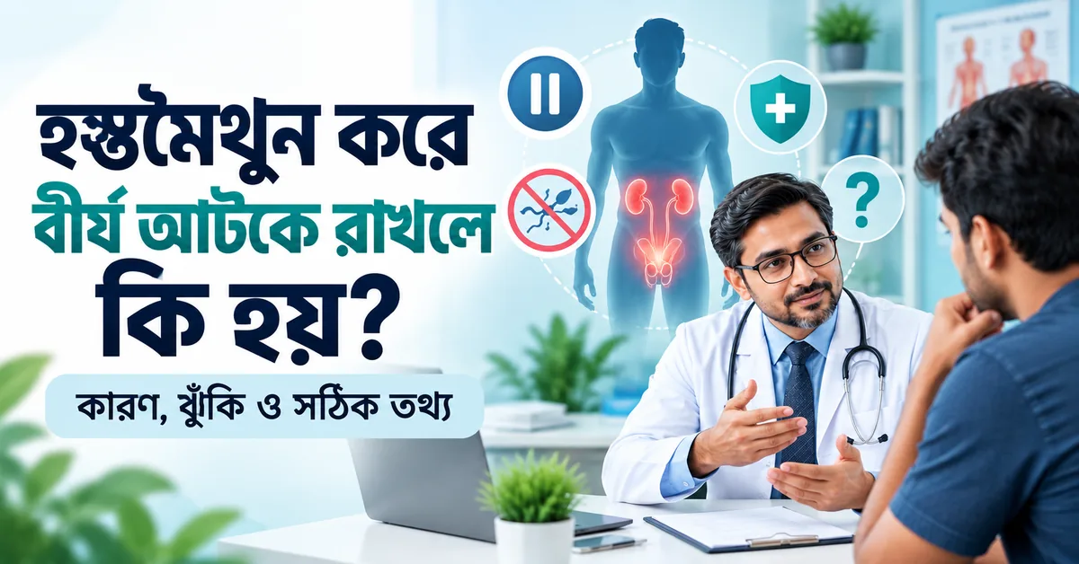 হস্তমৈথুন করে বীর্য আটকে রাখলে কি হয়